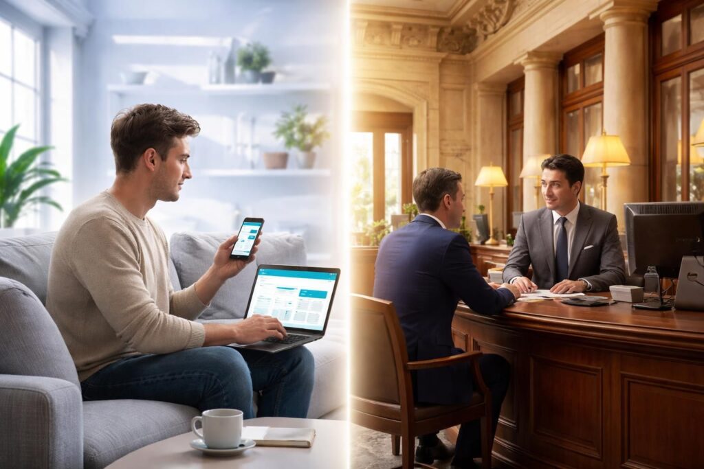 découvrez les avantages et inconvénients des banques en ligne et des banques traditionnelles pour choisir la solution bancaire qui correspond le mieux à vos besoins.