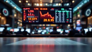 la bourse de paris chute fortement sous l'effet de la montée spectaculaire des prix du pétrole, tandis que le secteur bancaire montre des signes de ralentissement.